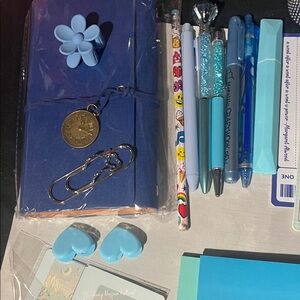 Blue Stationery Set with Accessories